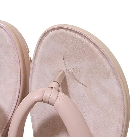 Aqua College Women Amanda Wedge Flip Flop Thong Sandals Size US 9M Blush Pink - Picture 3 of 5